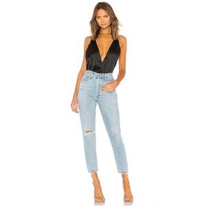 AGOLDE Jamie Jeans Womens 30 Light Wash‎ Distressed High Rise Button Fly USA